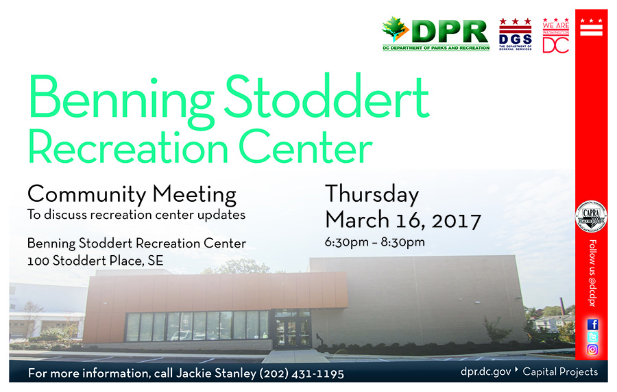 Benning Stoddert Recreation Center Community Meeting (March 2017)