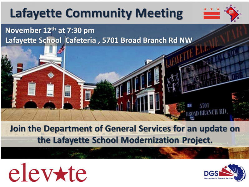 Lafayette School Modernization Project Community Meeting November 3, 2014