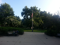 Kalorama Park pathway and flagpole (current view)