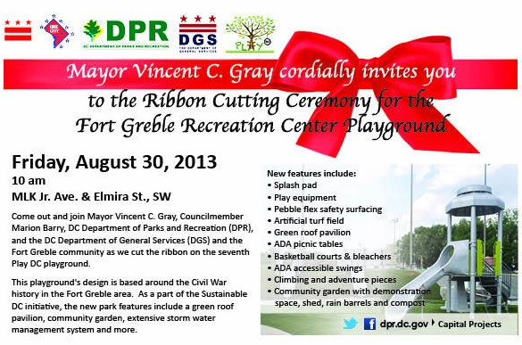 Fort Greble Ribbon Cutting Ceremony flyer graphic