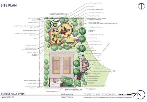 Forest Hills Play DC Playground Site Plan Rendering - Updated June 13, 2014