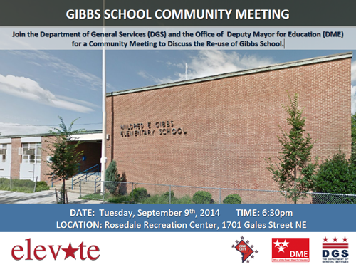 Gibbs Elementary School Re-Development Community Meeting September 9, 2014 at 6:30 pm (Download an accessible version, below)
