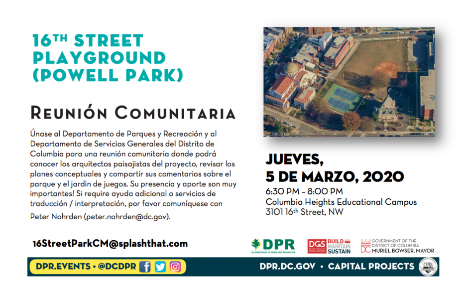 16th st community meeting spanish flyer-march 5, 2020