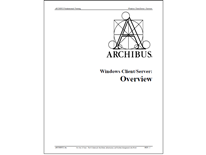 Archibus - Windows Client/Server: Overview cover