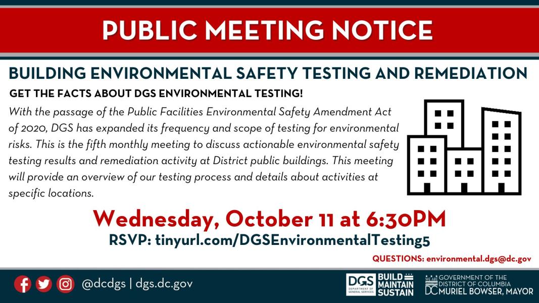 DGS Public Building Environmental Safety Testing and Remediation: October 2023