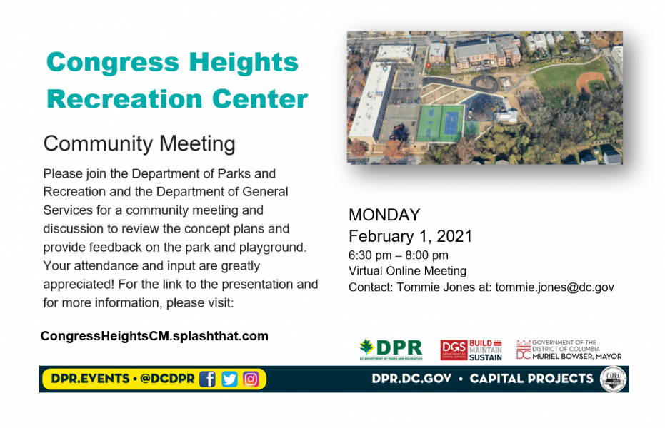 Congress Heights Recreation Center Community Meeting - February 1, 2021