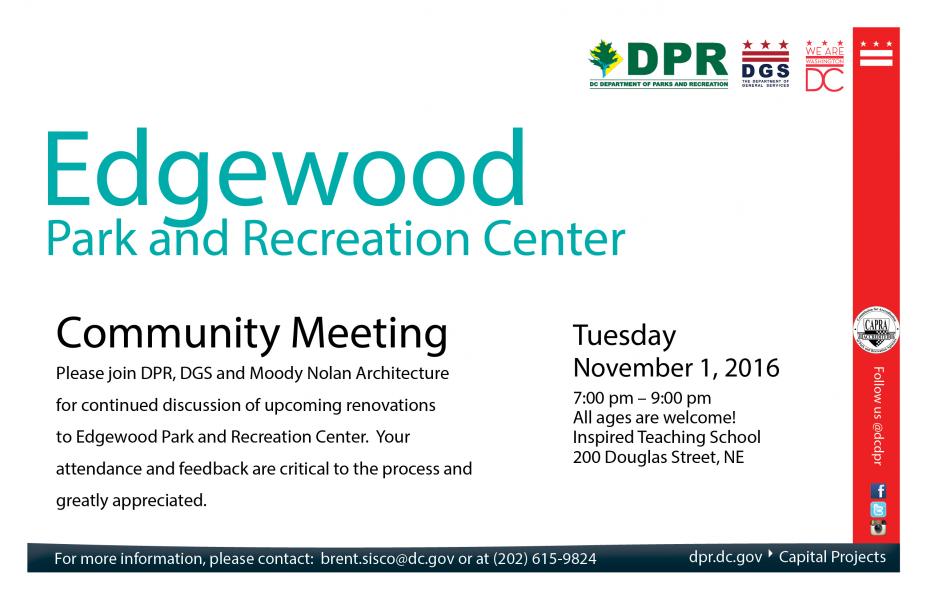 Edgewood Park & Recreation Center Community Meeting