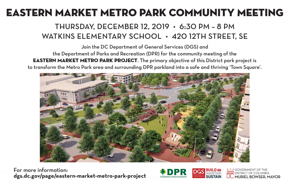 Eastern Market Metro Park Community Meeting-December 12, 2019