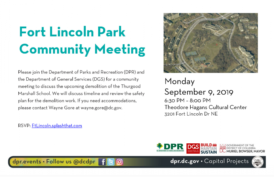 Fort Lincoln Park Community Meeting (September 9, 2019)