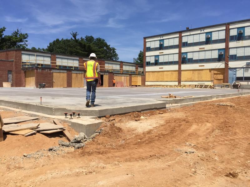 Poured Concrete Slab for New Gym