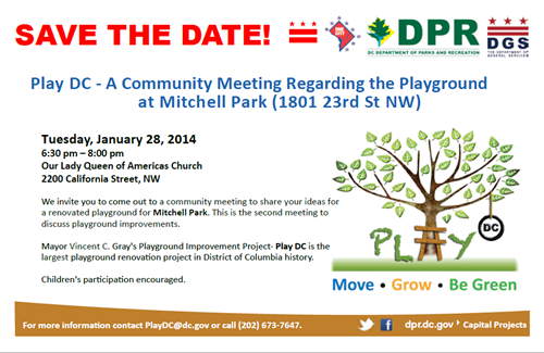 Play DC - A Community Meeting Regarding the Playground at Mitchell Park