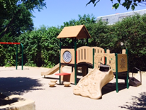 Mitchell Park Play DC Playground - image of new play space slide (8-26-14)