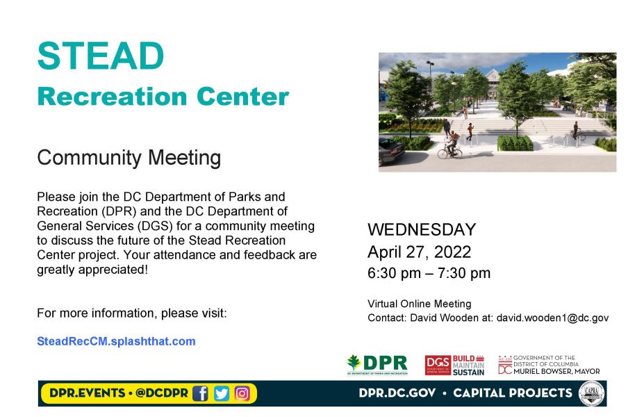 Stead Recreation Center Community Meeting - April 27, 2022