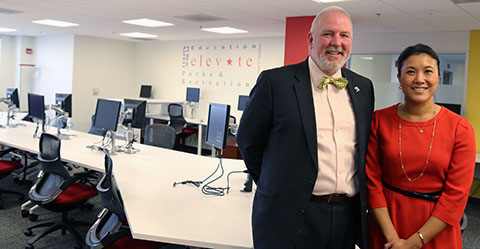 Photo DGS Director Brian Hanlon and Deputy Director of Capitol Construction June Locker