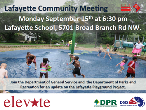 Lafayette Play DC Playground Community Meeting September 15, 2014 at 6:30 pm (Download an accessible version, below)
