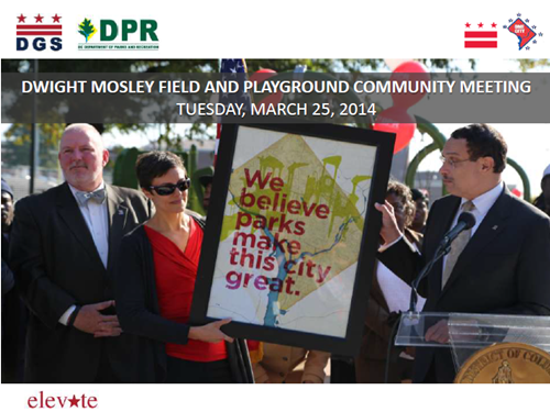 Dwight Mosley-Taft Field and Playground Presentation - March 25, 2014