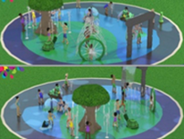 Lafayette Play DC Playground Project - New Splashpad - Raindrop Rendering 1