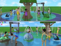 Lafayette Play DC Playground Project - New Splashpad - Raindrop Rendering 2
