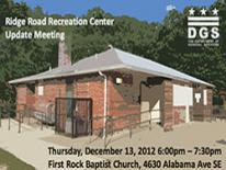 Ridge Road Recreation Center Update Meeting Flyer